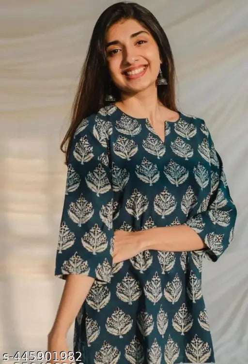 Mannat Fashion Printed Rayon Short Kurta For Women And Girls