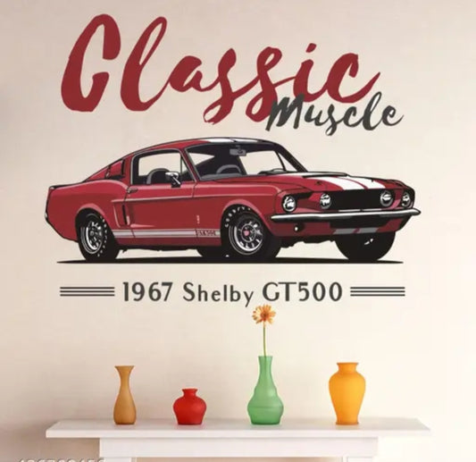 Artistic Decals Car Wall Sticker for Living Room, Bedroom, Kids Room, Big size sticker, 3D sticker, PVC vinyl wall sticker Racing car